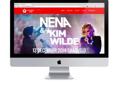 Website met e-ticket verkoop Saasveld Live!
